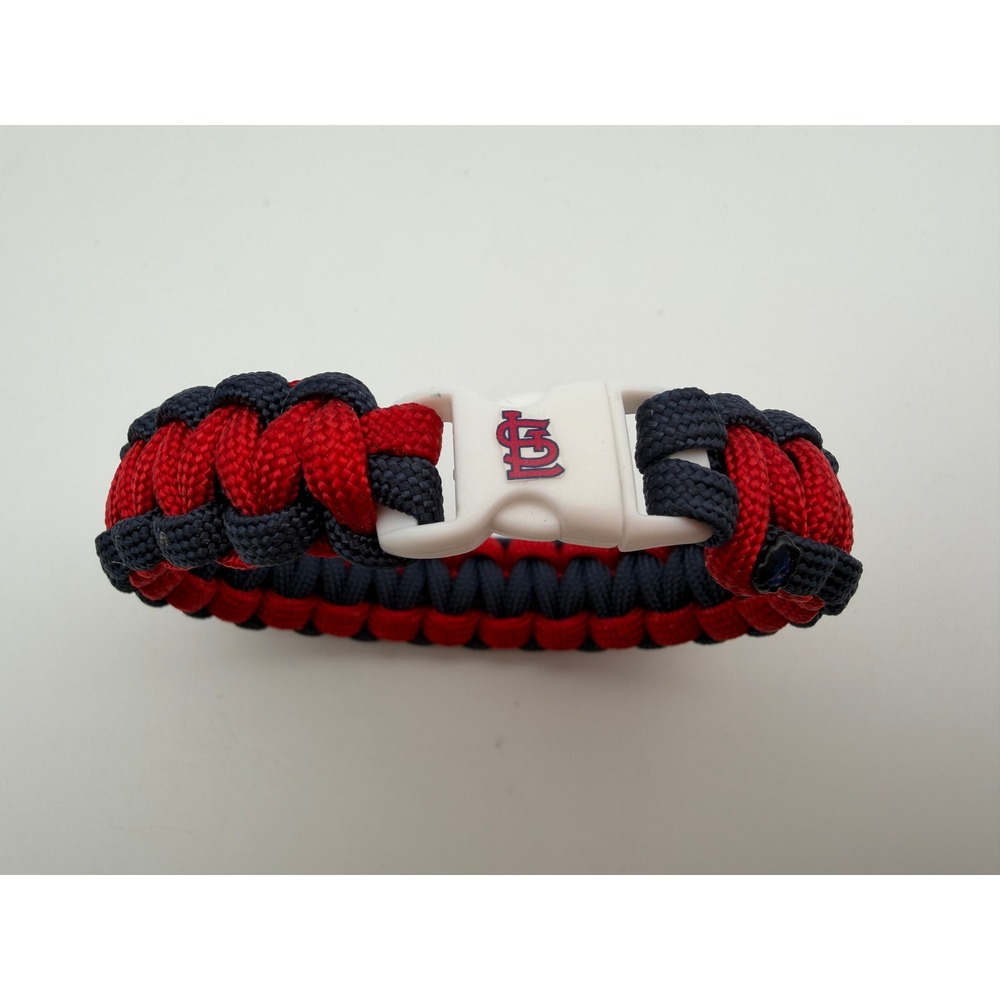St Louis Cardinals MLB Paracord Survival Bracelet Red Navy Blue Cobra Weave New